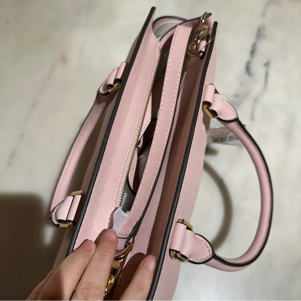 MICHAEL Michael Kors Pink Saffiano Leather Satchel - Picture 4 of 10